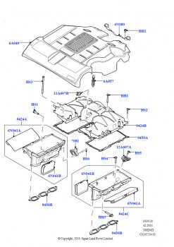 Впускной коллектор (Сборка на заводе в г. Солихалл, Коллекторы, промежуточный охладитель и крышка, 3.0L DOHC GDI SC V6 БЕНЗИНОВЫЙ)