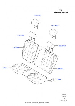 Обивка задних сидений (Victoria Beckham Limited Edition, Сборочный завод Хэйлвуд)