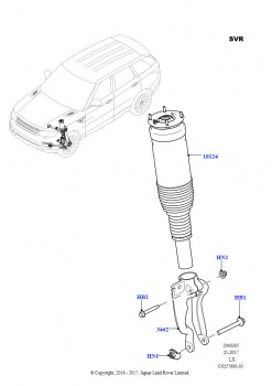 Стойки и пружины передней подвески (Версия SVR, Комплект SVR-Special Vehicle Racing)