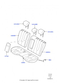 Обивка задних сидений (Perf Windsor, Изготовитель - Changsu (Китай), Складн.сид.2го ряда 60/40 (3мест.))