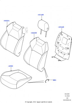 Обивка передних сидений (Текстурированная ткань, Сборочный завод Хэйлвуд)