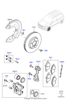 Диски и суппорты передних тормозов (Сборочный завод Хэйлвуд, Размер передн. диска и суппорта 16)