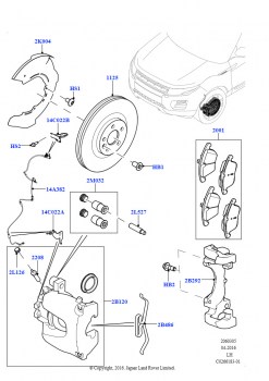 Диски и суппорты передних тормозов (Страна изготовления — Бразилия, Передний диск и суппорт, размер 17)