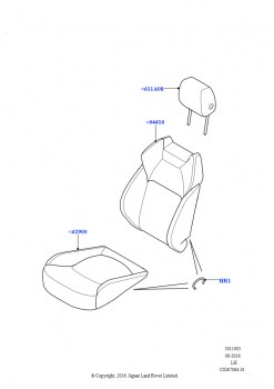 Обивка передних сидений (Текстурированная ткань, Страна изготовления — Бразилия)
