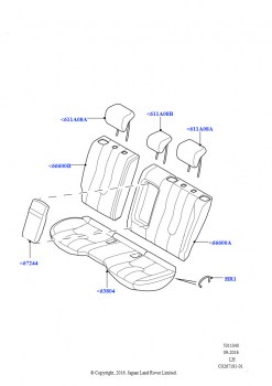 Обивка задних сидений (Perf Windsor, Страна изготовления — Бразилия, Складн.сид.2го ряда 60/40 (3мест.))