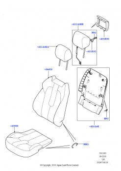 Обивка передних сидений (Кожа Windsor Sport с перфорацией, Страна изготовления — Бразилия)