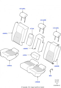 Обивка задних сидений (Кожа/замша, Страна изготовления — Бразилия, С задн.сиден.60/40 с мех.складыван.)