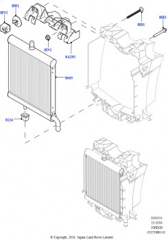 Радиатор/расшр.бачок для охл.жидк. (Вспомогательный блок, Сборка на заводе в г. Солихалл, 3.0L DOHC GDI SC V6 БЕНЗИНОВЫЙ)