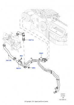 Шланги отопителя (Сборка на заводе в г. Солихалл, 2,0 л I4 DSL MID DOHC AJ200, С отопителем, работающим на топливе, С передн.комфорт. конд.возд.(IHKA), Без парковочного отопителя, 