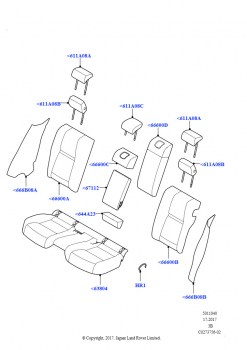 Обивка задних сидений (ПВХ/Замшевый материал)