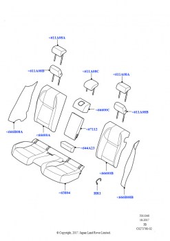 Обивка задних сидений (Перфориров.Замша/Кожаная отделка)