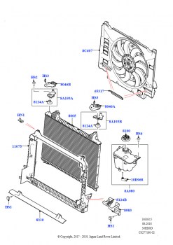 Радиатор/расшр.бачок для охл.жидк. (Главный блок, 3.0L DOHC GDI SC V6 БЕНЗИНОВЫЙ)