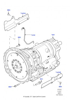 АКПП в сборе и привод спидометра (3.0L DOHC GDI SC V6 БЕНЗИНОВЫЙ, 8-ступенч.авто.кор.пер.ZF 8HP70 4WD)