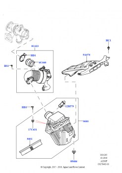 Воздушный фильтр (2,0 л I4 High DOHC AJ200, бензин, 2,0 л I4 Mid DOHC AJ200, бензин)