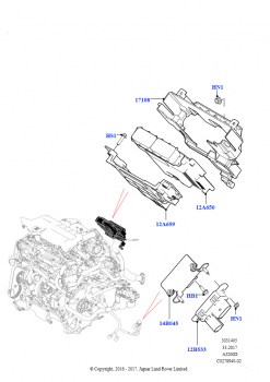 Модули и датчики двигателя (2.0L I4 DSL HIGH DOHC AJ200, Сборочный завод Хэйлвуд)