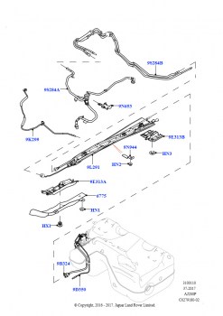 Топливные магистрали (По центру и спереди, 2,0 л I4 High DOHC AJ200, бензин, 2,0 л I4 Mid DOHC AJ200, бензин)