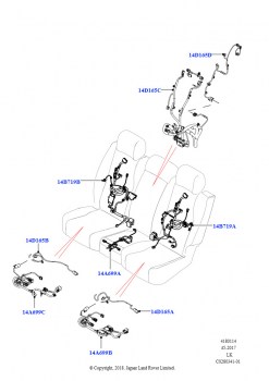Электропроводка - Сиденья (Задние сиденья, Заднее сиденье увеличенной ширины 40/20/40)