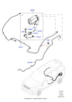 Топливные магистрали (Задний, 2,0 л I4 High DOHC AJ200, бензин, Заливн.горл.топл.бака.,контр.утечек)