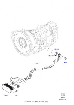 Системы охлаждения коробки передач (Сборка на заводе в г. Солихалл, 2,0 л I4 High DOHC AJ200, бензин, 8-ступенчатая АКПП ZF 8HP45)