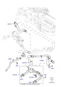 Шланги отопителя (Передний, 3.0L DOHC GDI SC V6 БЕНЗИНОВЫЙ, Стояночный отопитель с дист.упр.)