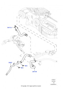Шланги отопителя (Передний, Дизельный 3,0 V6, С отопителем, работающим на топливе, )