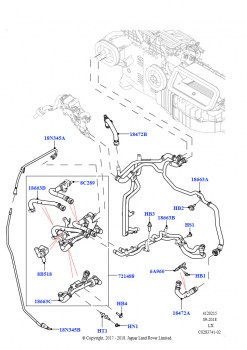 Шланги отопителя (Передний, 2,0 л I4 High DOHC AJ200, бензин, С отопителем, работающим на топливе, Передн./задн.кондиционер выс.серии)