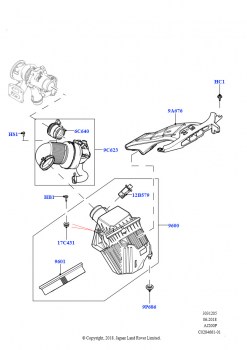 Воздушный фильтр (2,0 л I4 High DOHC AJ200, бензин, Изготовитель - Changsu (Китай), 2,0 л I4 Mid DOHC AJ200, бензин, Изготовитель - Changsu (Китай))
