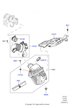 Воздушный фильтр (2.0L I4 Mid AJ200 Petrol E100, Страна изготовления — Бразилия, 2,0 л I4 Mid DOHC AJ200, бензин, Страна изготовления — Бразилия)
