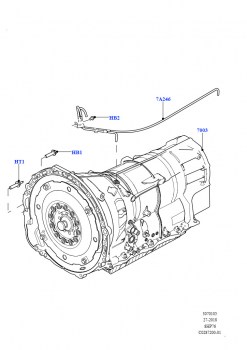 АКПП в сборе и привод спидометра (4.4L DOHC DITC V8 Diesel, 8 Speed Auto Trans ZF 8HP76)