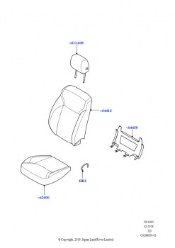 Обивка передних сидений (Сборка на заводе в г. Нитра, Текстурированная ткань, Версия — Core)