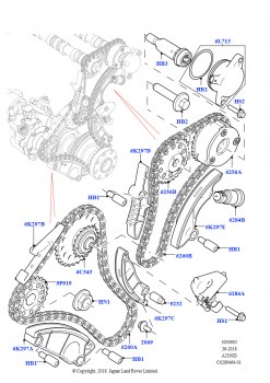 Газораспределительный механизм (Сборка на заводе в г. Нитра, 2,0 л I4 DSL MID DOHC AJ200, 2.0L I4 DSL HIGH DOHC AJ200)