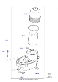 Масляный радиатор и фильтр (Сборка на заводе в г. Нитра, Дизельный 3,0 V6)