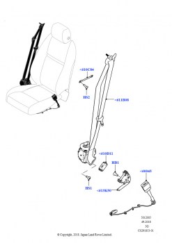 Ремни безопасности передних сидений (Сборочный завод Хэйлвуд)