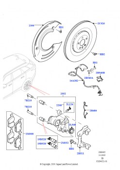 Диски и суппорты задних тормозов (5.0L P AJ133 DOHC CDA S/C Enhanced, Комплект Limited)