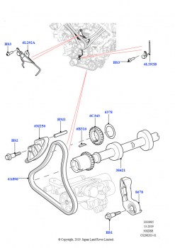 Газораспределительный механизм (Вспомогательный привод, 5.0L P AJ133 DOHC CDA S/C Enhanced)