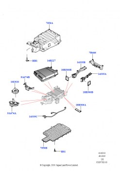 Гибридные электрические модули (Преобразователь, охлаждающие каналы и вентиляторы гибридного автомобиля MHEV, Аккумуляторная батарея для электромотора — MHEV)