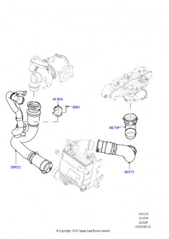 Пром.теплообм/воздуховоды и шланги (Воздуховоды и шланги, 2,0 л I4 Mid DOHC AJ200, бензин, 2,0 л I4 High DOHC AJ200, бензин)