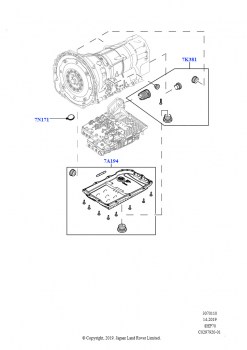 Внешние эл-ты коробки передач (5.0L P AJ133 DOHC CDA S/C Enhanced, 8-ступенч.авто.кор.пер.ZF 8HP70 4WD)