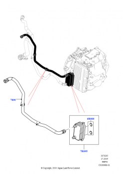 Системы охлаждения коробки передач (2.0L AJ20P4 Petrol Mid NFE, 9 Speed Auto Trans 9HP50, Изготовитель - Changsu (Китай))