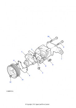 Привод поликлинового ремня насоса рулевого усилителя (V8, EFI, бензин, С усилителем руля)