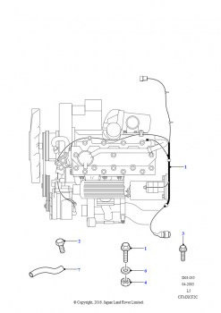 Жгут проводов - двигатель (Td5 2.5L I5, (-)