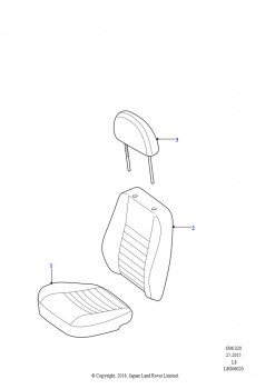 Обивка передних сидений (Тканевая обивка сидений, Сиденье - стандартное)