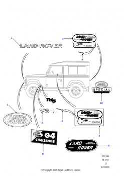 Наклейки и эмблемы - специальные выпуски (Station Wagon, 4,0 л V8 L/R EFI бензин, Автоматическая коробка передач, 90