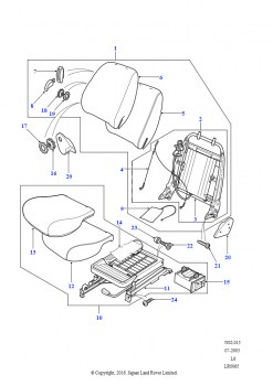 Передние сиденья (3-дверный, с мягкой/жесткой задней частью, (+)