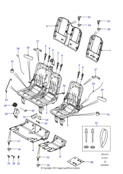 Рама заднего сиденья (Пикап с кабиной с двумя рядами сидений, Колесная база 110