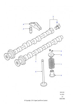 Распределительный вал, клапанный механизм (M47 2,0 л рядный 4-цил. 16-клап. дизель)