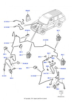 Передние тормозные трубопроводы (3,6 л V8 32V DOHC EFi дизель Lion)