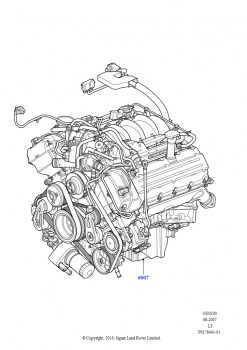 Полностью укомплектованн. двигатель (AJ бензин 4.4 V8 EFI (220кВт))