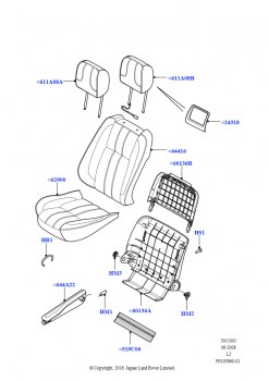 Обивка передних сидений (Полуанилиновая перфорированная кожа)