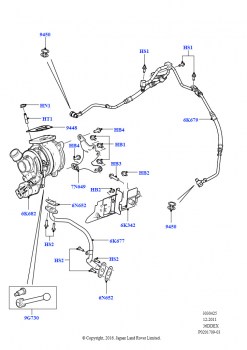 Турбокомпрессор (RH, 3,6 л V8 32V DOHC EFi дизель Lion)